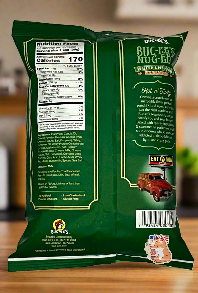 Buc - ee's White Cheddar Habanero Nug - ees - themonogram manor 