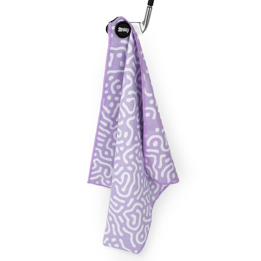 Wrong Fairway Lavender Magnet Golf Towel - themonogram manor 