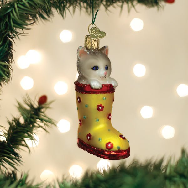 Kitten In Rain Boot Ornament - themonogram manor 