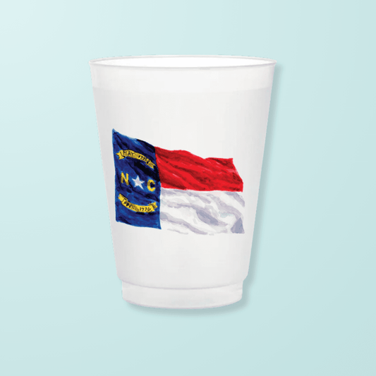 North Carolina Flag Frosted Cups - themonogram manor 