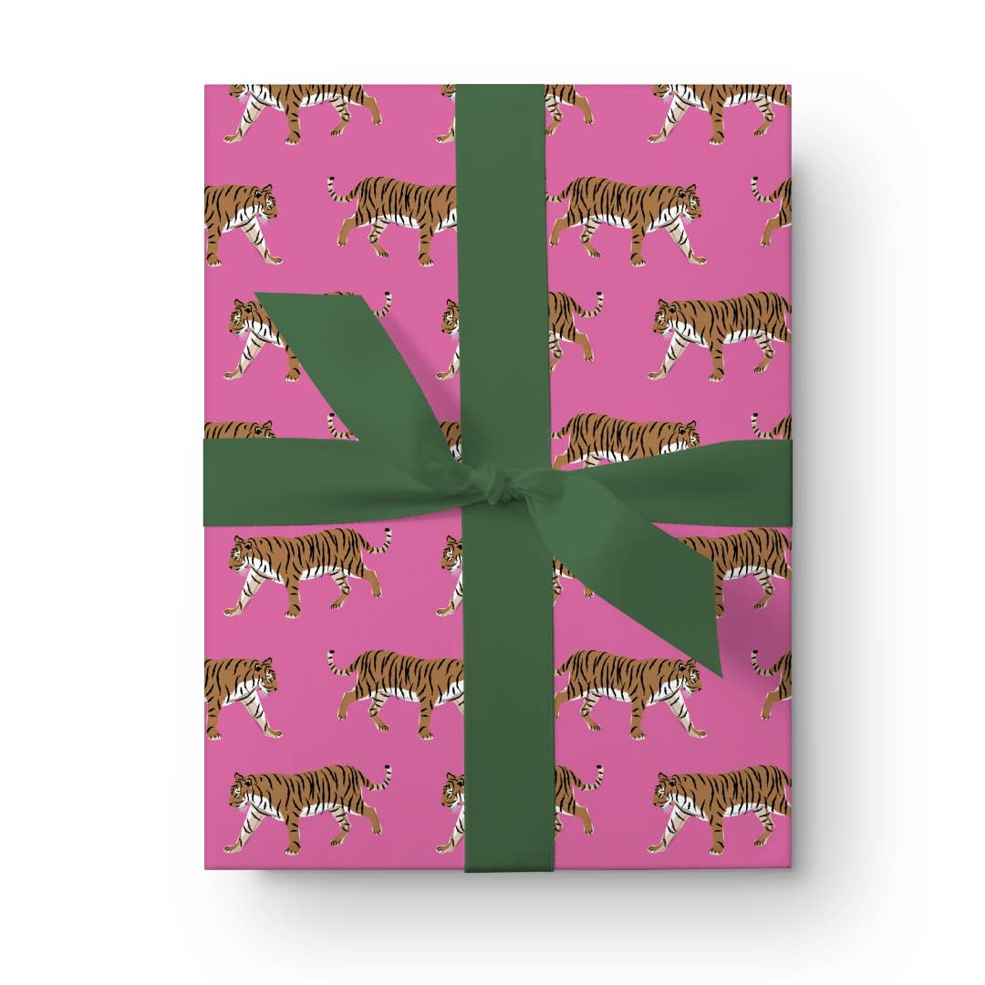 Tiger Leopard Sheet | Gift Wrapping Sheet | Gift Wrap Paper - themonogram manor 