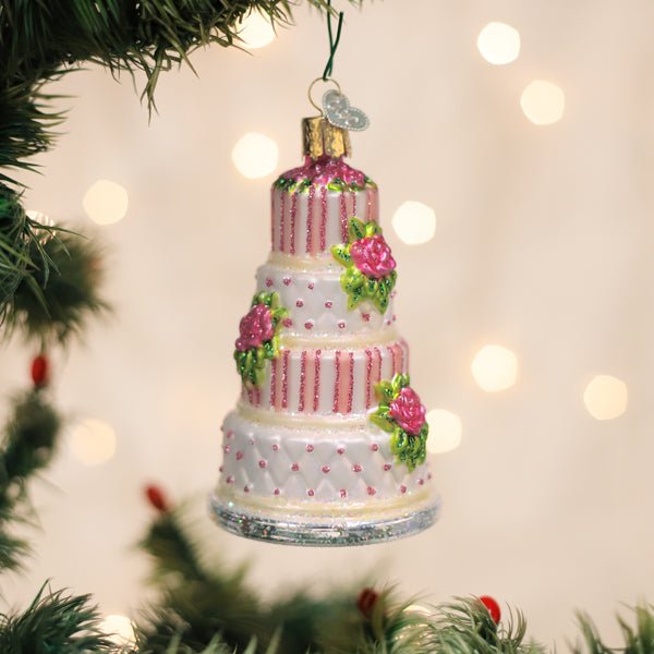 Elegant Wedding Cake Ornament - themonogram manor 