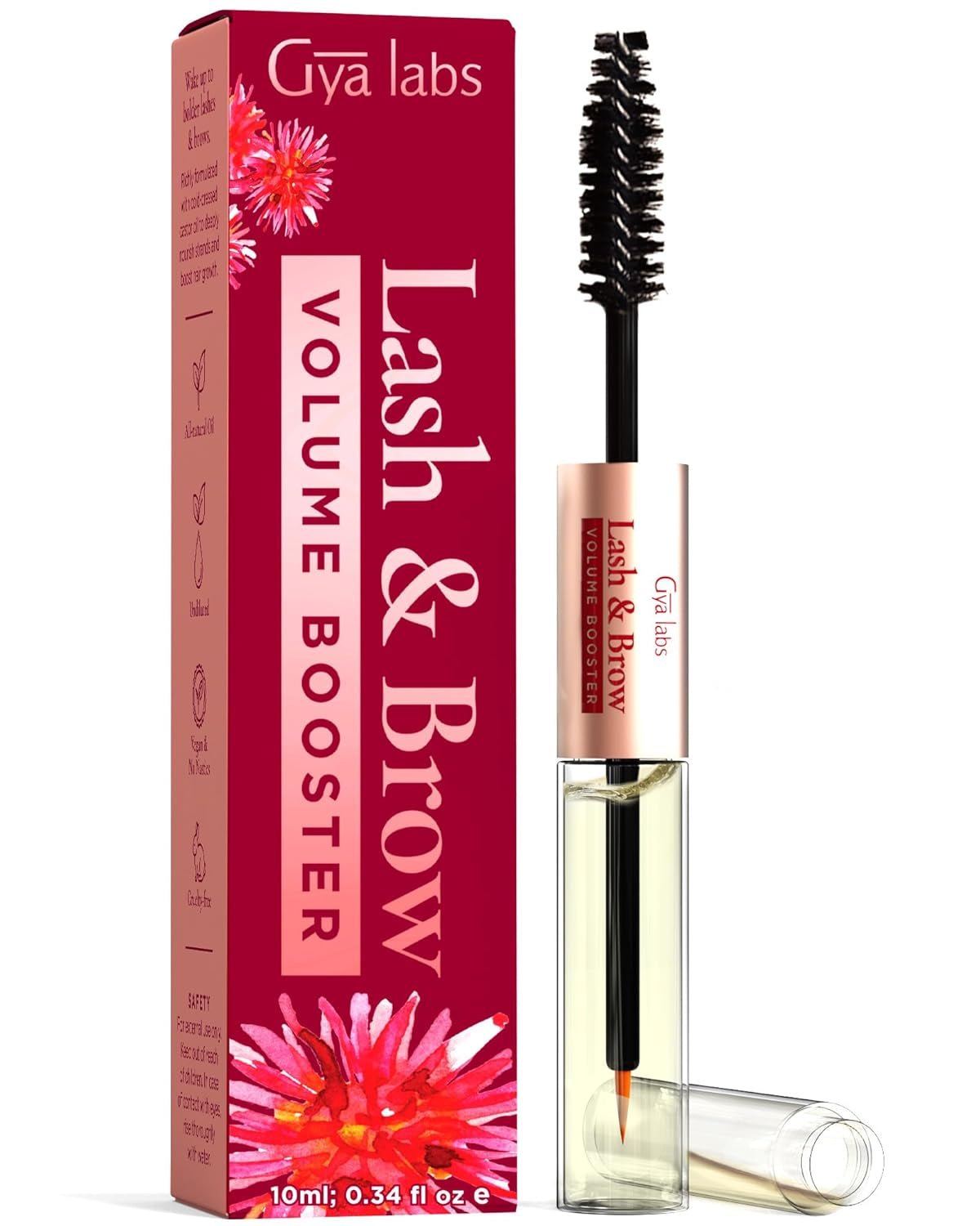Lash and Brow Oil - 100% Pure Natual Organic Castor Oil Eyelash & Eyebrow Serum for Fuller-Looking Lashes & Brows (0.34 Fl Oz) - themonogram manor 