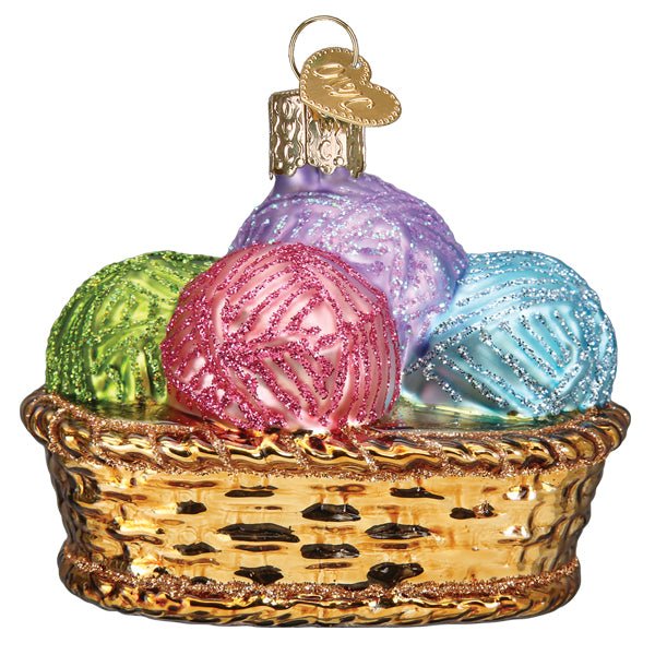 Basket Of Yarn Ornament - themonogram manor 