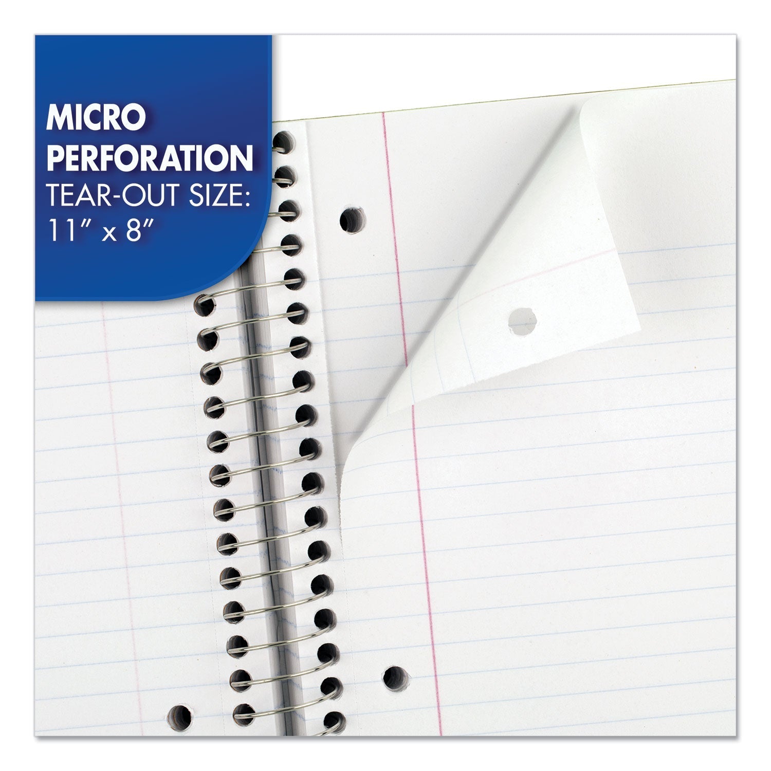 Mead Spiral Notebook, 3 - Hole Punched, 1 Subject, Medium/College Rule, Randomly Assorted Covers, 11 x 8, 100 Sheets - themonogram manor 