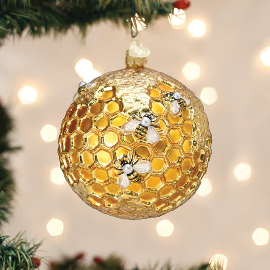Bee Blessed Round Ornament - #themonogram manor #