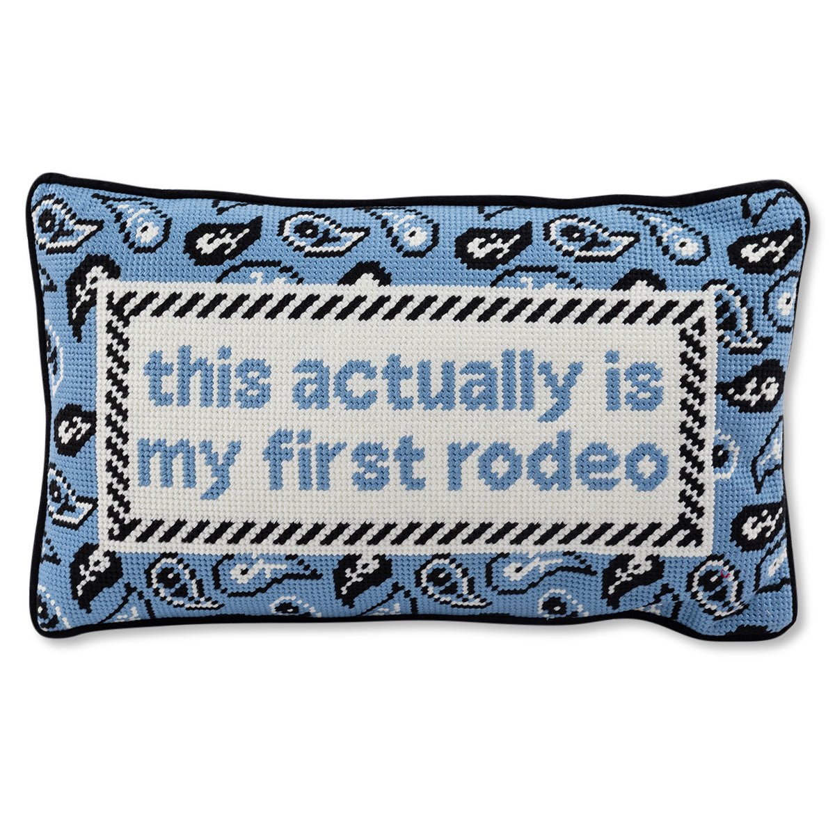 First Rodeo Needlepoint Pillow - themonogram manor 