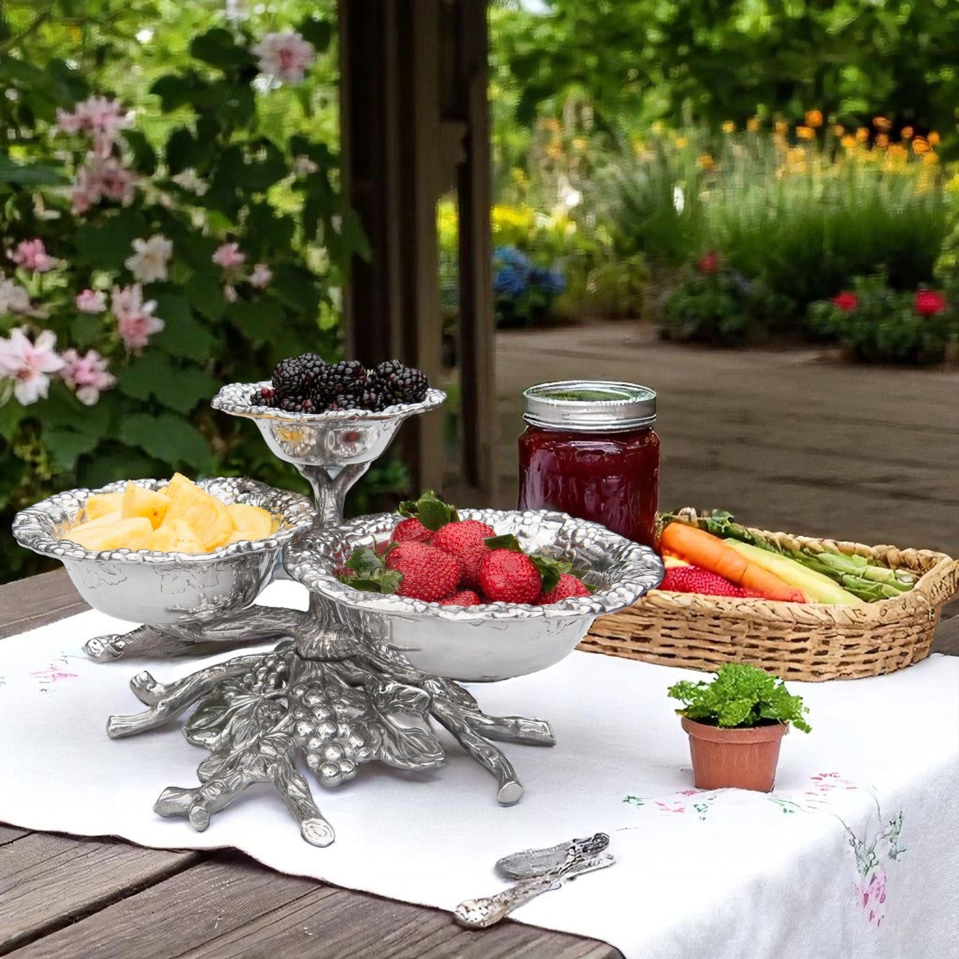 Grape 3-Tiered Bowl - themonogram manor 