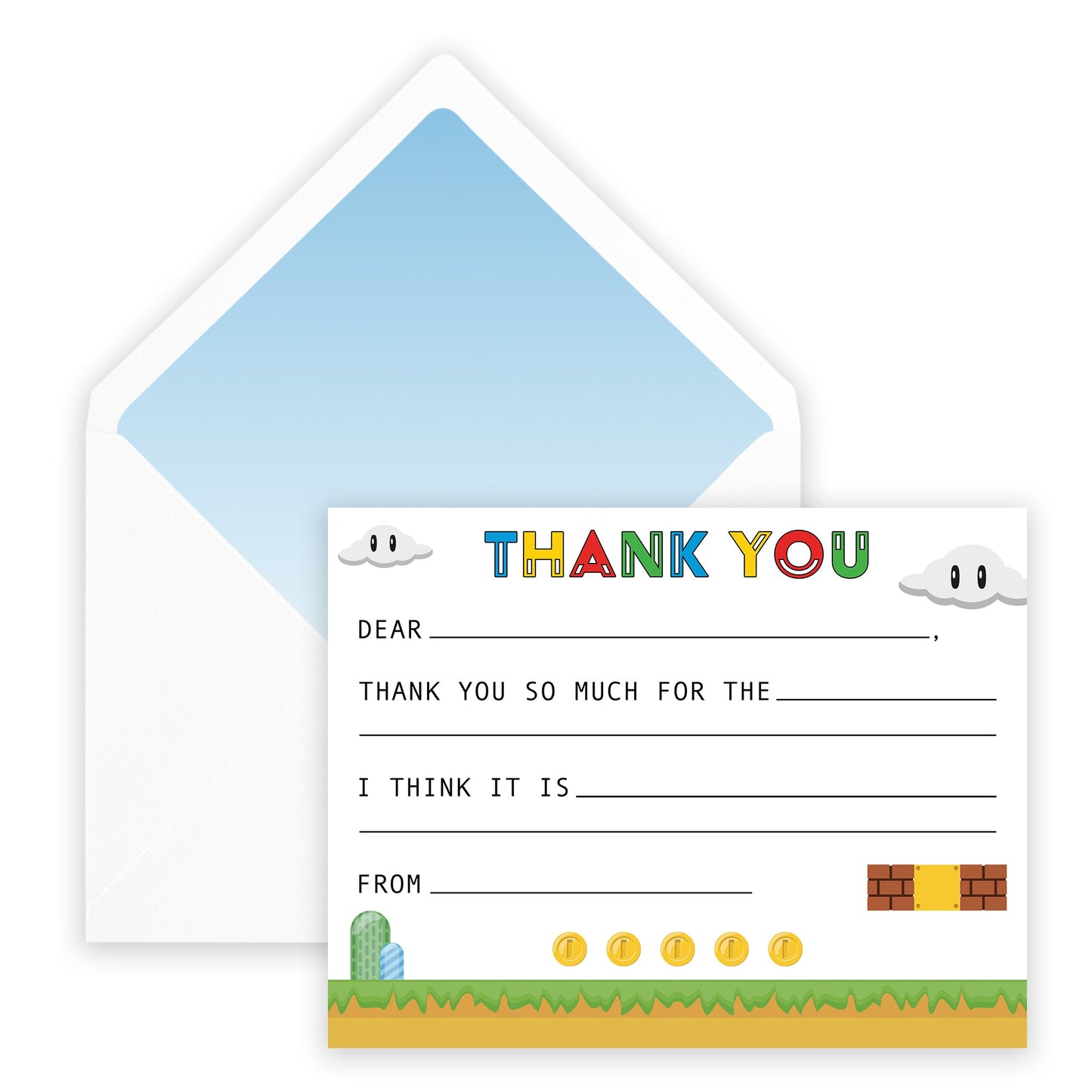 super mario fill - in thank you note - themonogram manor 