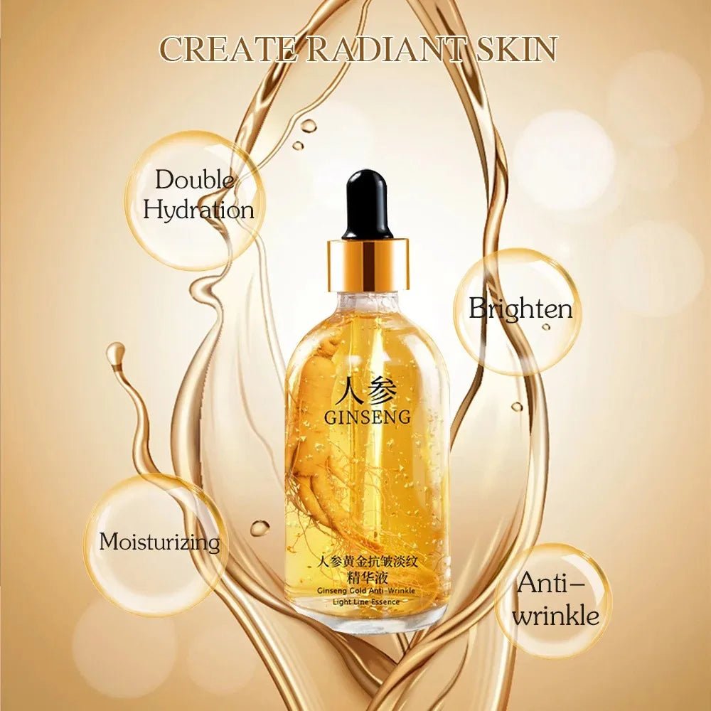 24K Gold Hyaluronic Acid Serum for Face Anti-Wrinkle Anti-Aging Brightening Moisturizing Skincare Facial Serum Essence Face Care - themonogram manor 