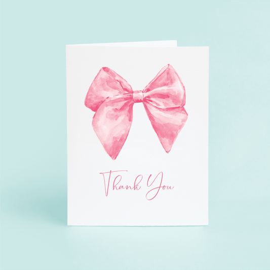 Pink Bow "Thank You" - themonogram manor 