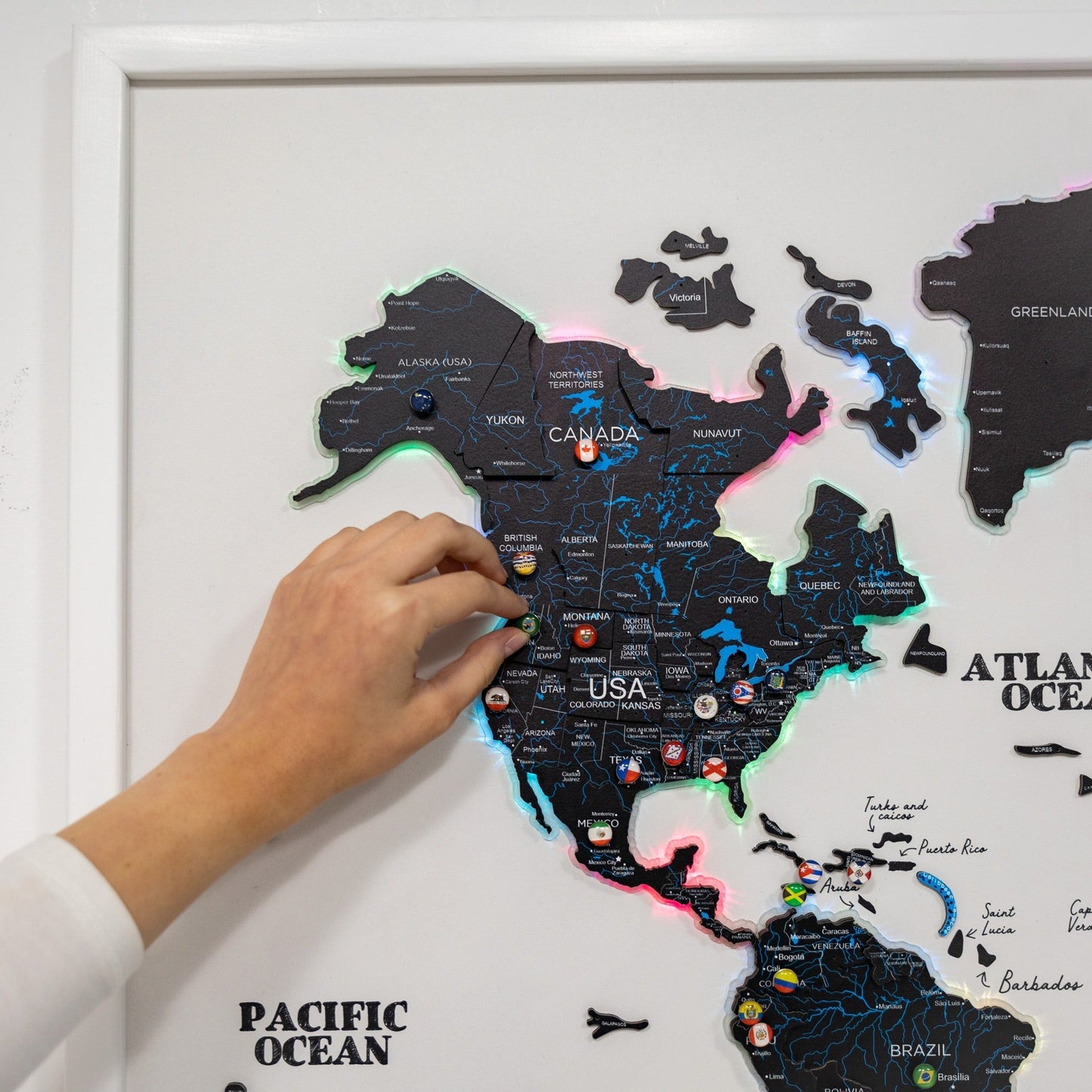 Map on Board LED 2.0 Midnight - themonogram manor 