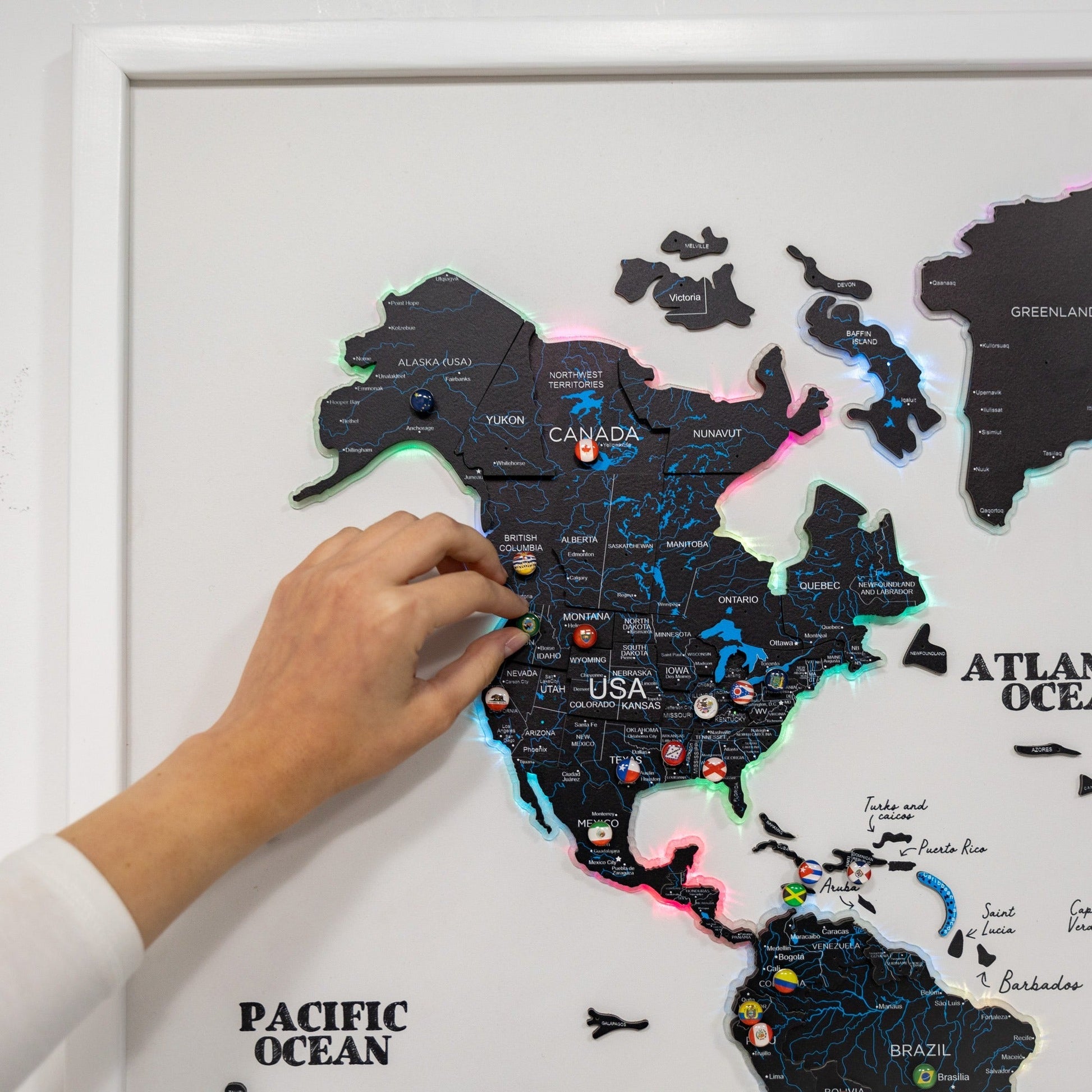 Map on Board LED 2.0 Midnight - themonogram manor 