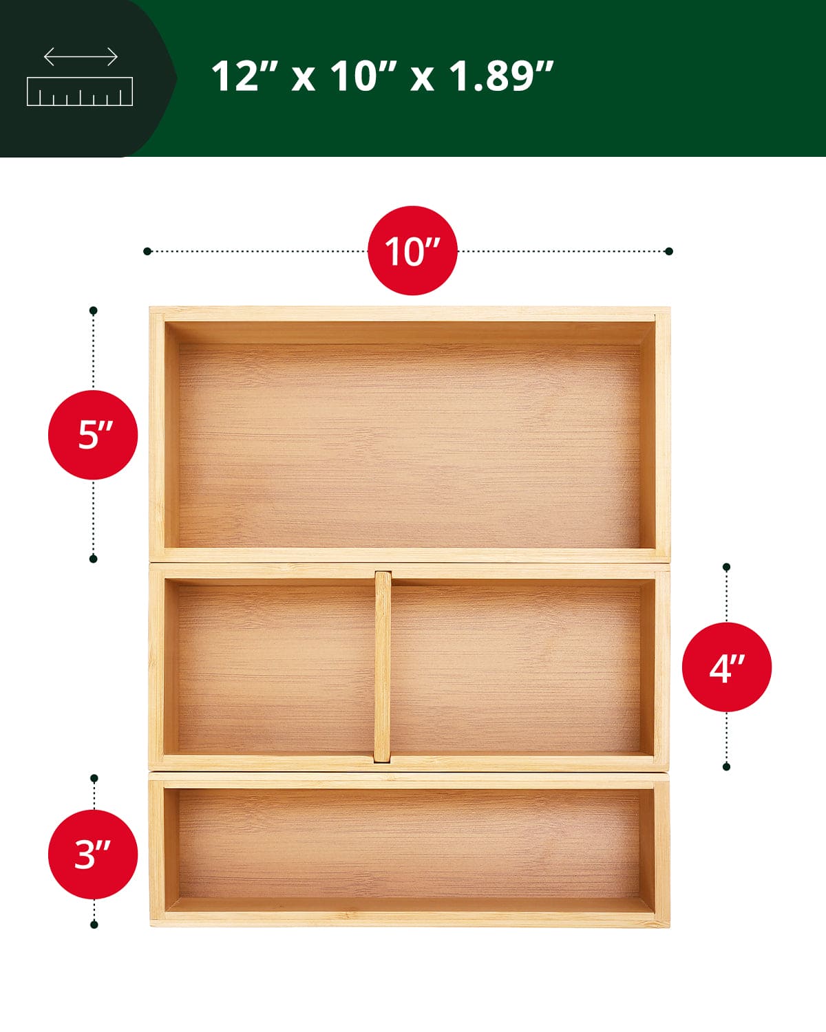 Storage Box Set of 3, Natural - themonogram manor 