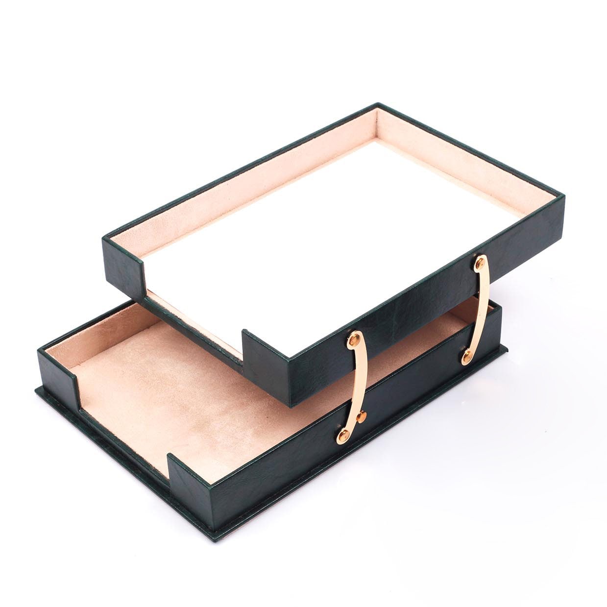MOOG Double Leather Document Tray - themonogram manor 