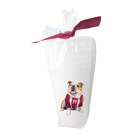 Maroon Bulldog Frosted Cup - themonogram manor 