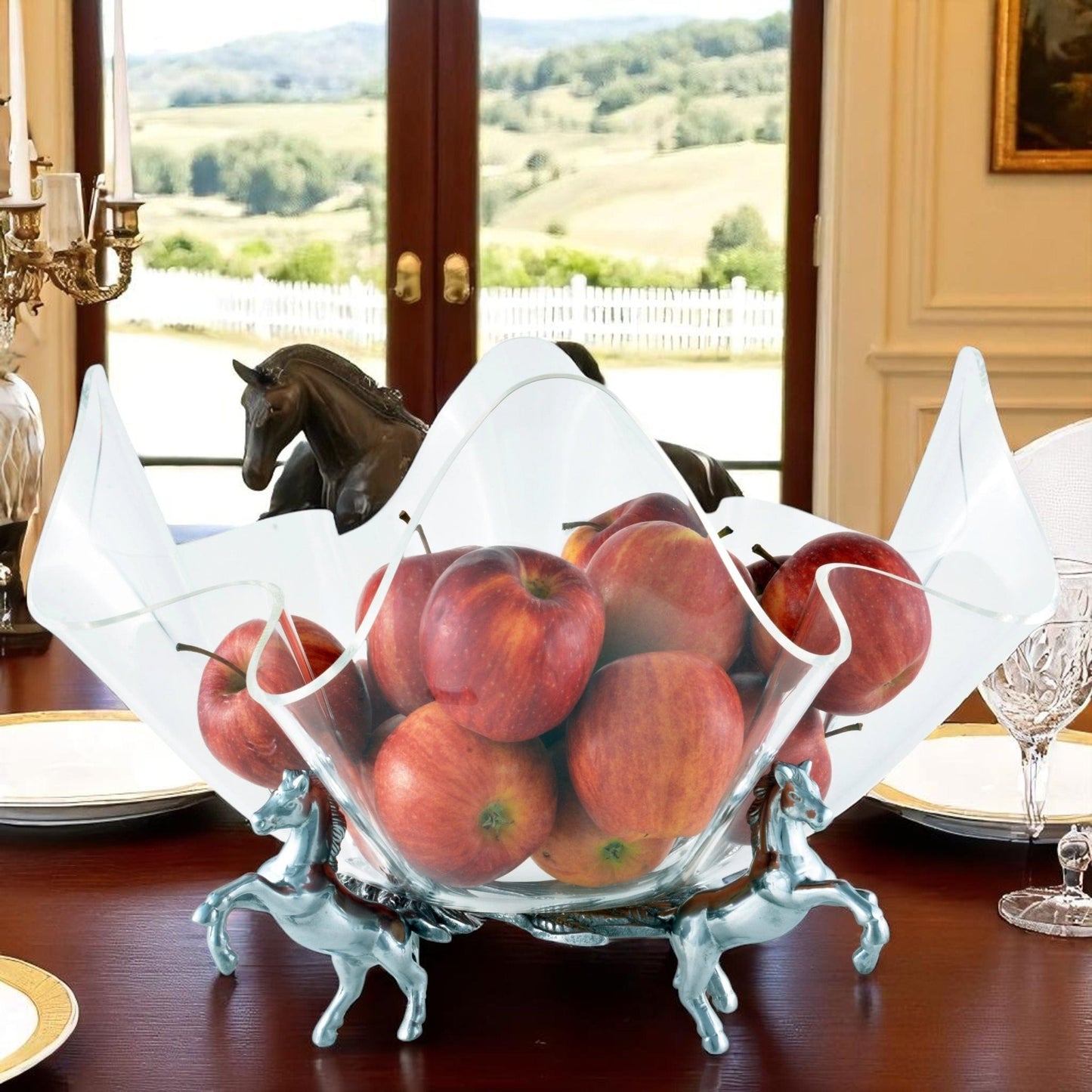 Horse Stand Acrylic Bowl 14 - themonogram manor 