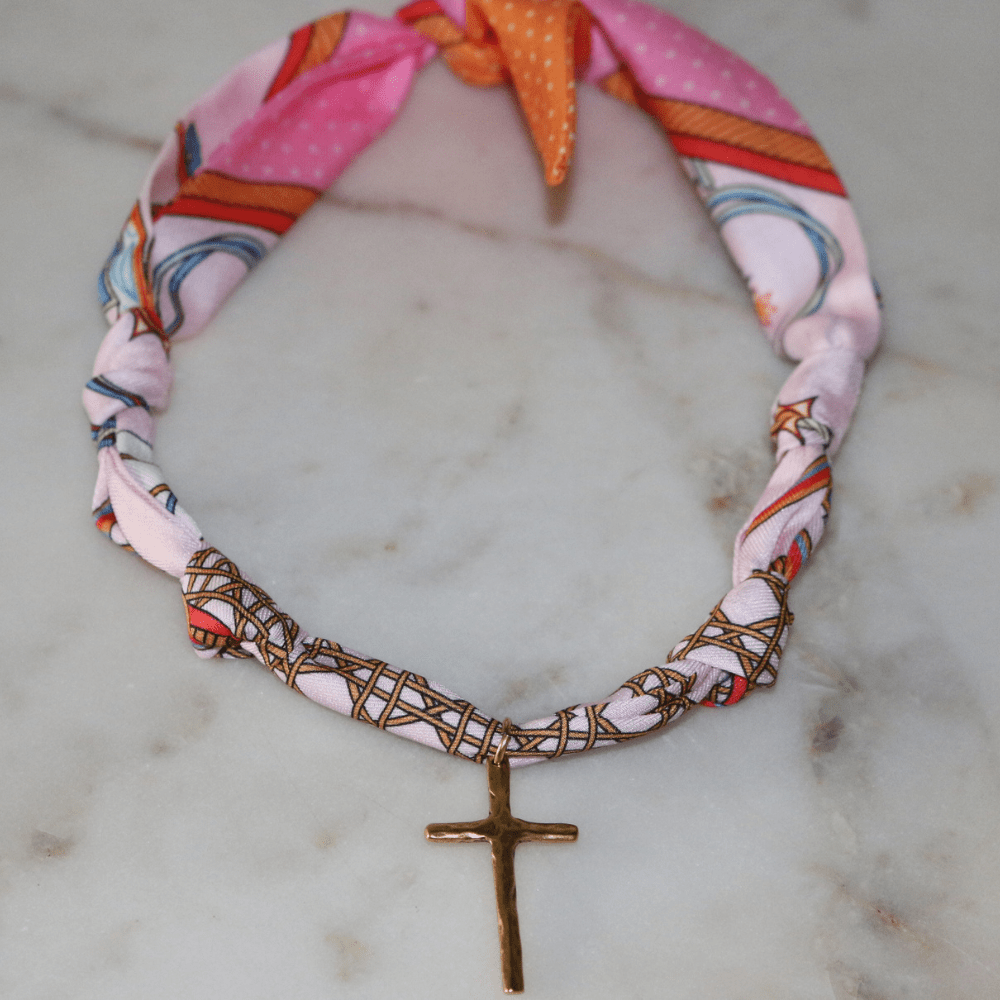 Blush and Belief Scarf Necklace - themonogram manor 