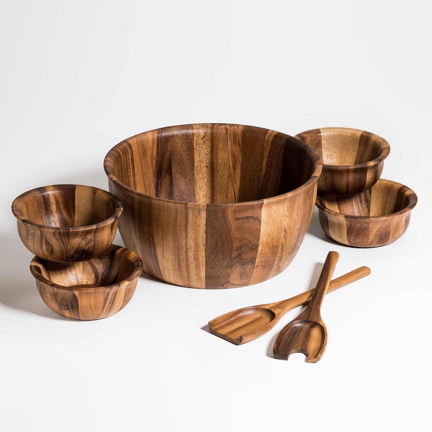 Extra Large Salad Bowl with Servers and 4 Individuals - 335C7 - themonogram manor 