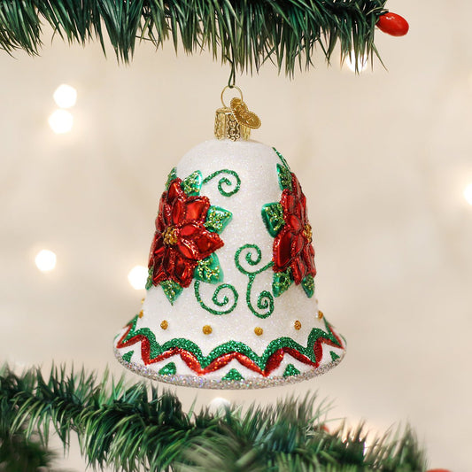 Poinsettia Bell Ornament - themonogram manor 