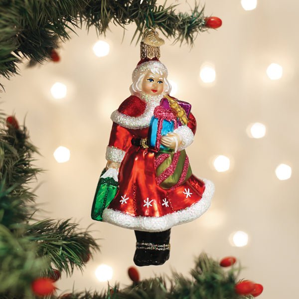 Mrs. Claus Goes Shopping Ornament - themonogram manor 