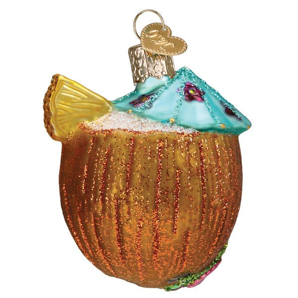 Tropical Coconut Drink Ornament - themonogram manor 
