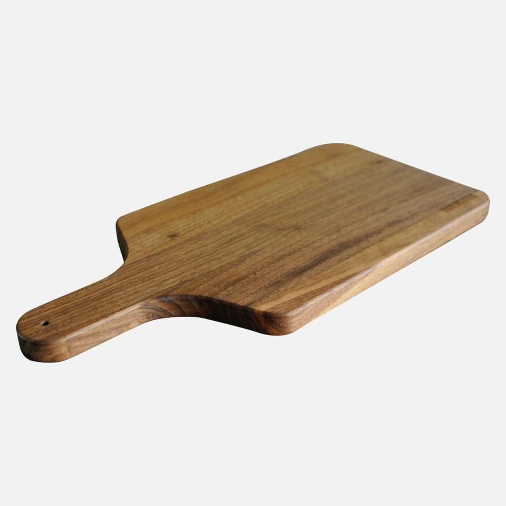 8 x 17 Walnut Cutting Board and Charcuterie Paddle with Handle - themonogram manor 