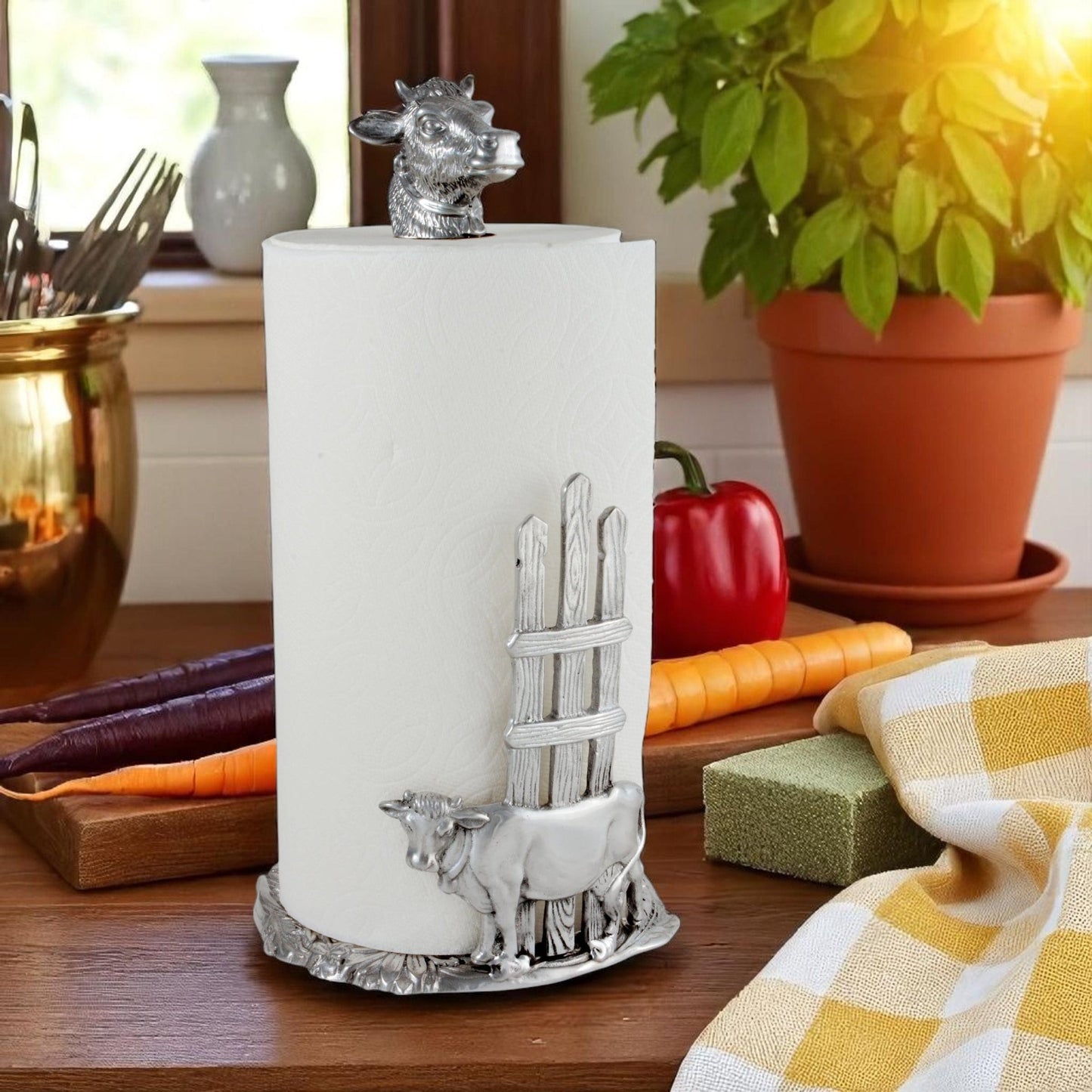 Cow Paper Towel Holder - themonogram manor 