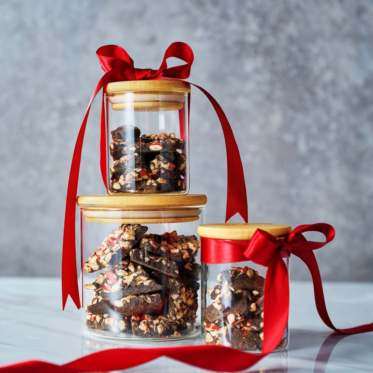 Dark Chocolate Peppermint Bark, Giftable Food Set - themonogram manor 