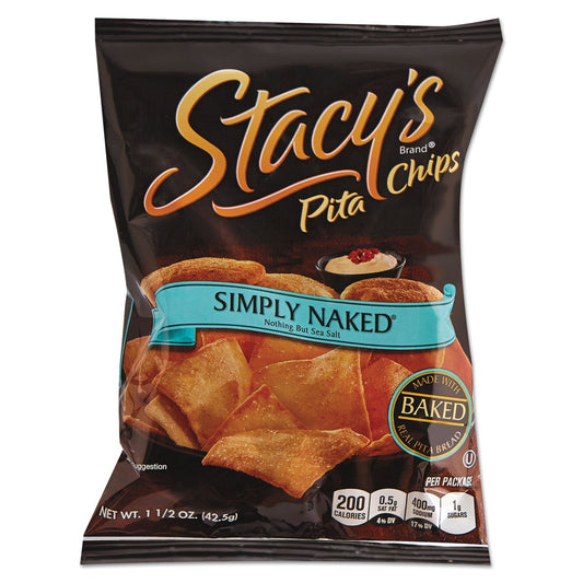 Stacy's Pita Chips, 1.5 oz Bag, Original, 24/Carton - themonogram manor 