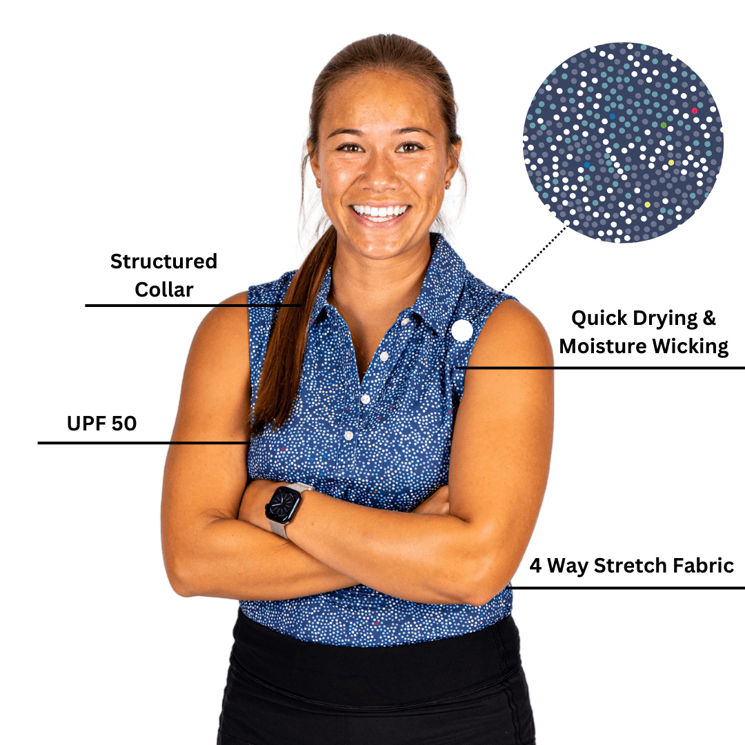 Starry Night Women's Polo (Sleeveless) - themonogram manor 