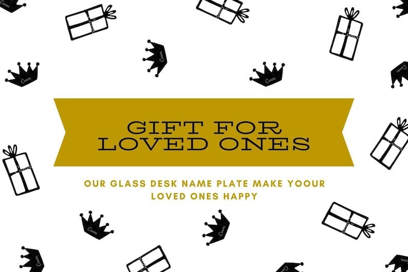 MOOG Personalized Glass Desk Name Plate - themonogram manor 