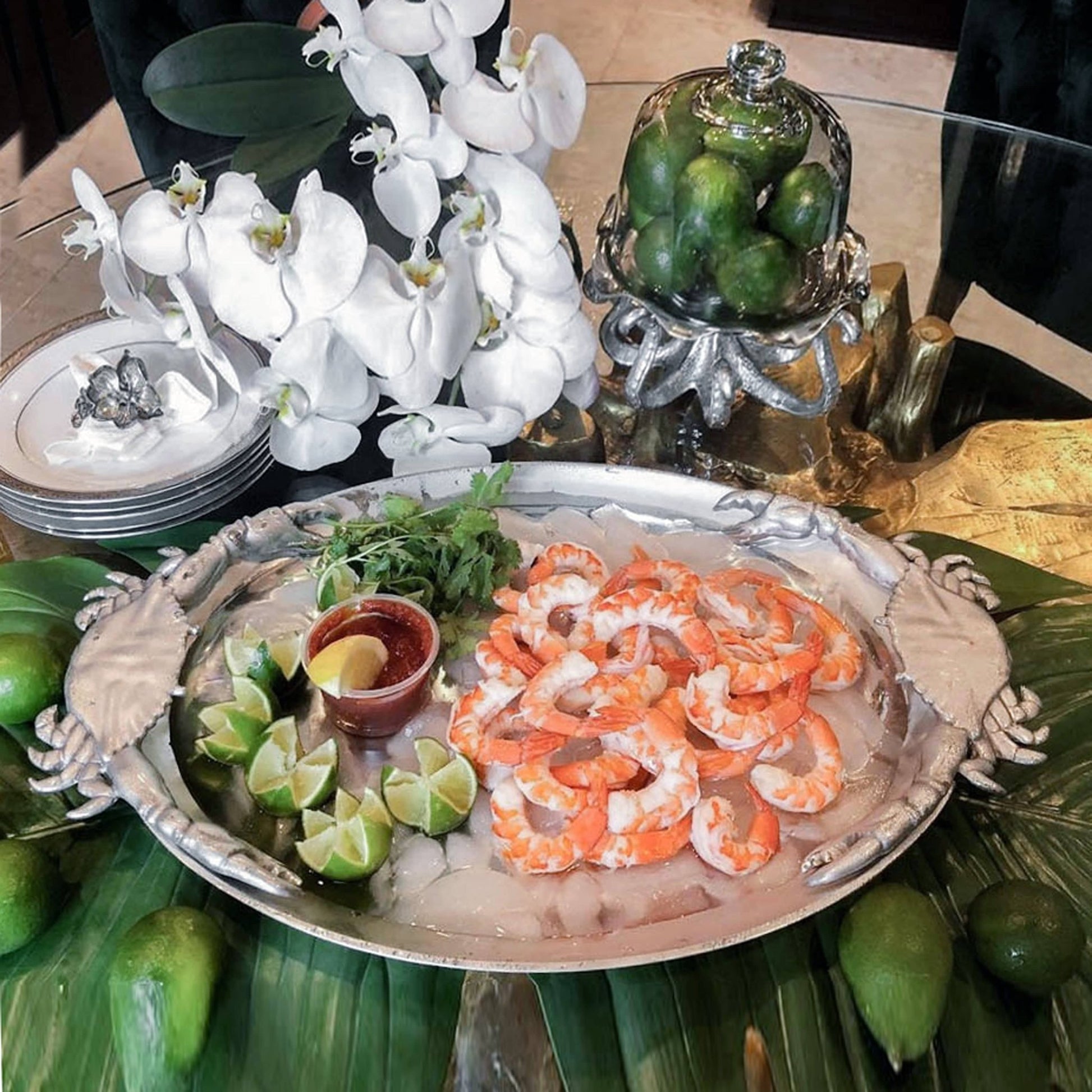 Crab Oval Platter - themonogram manor 