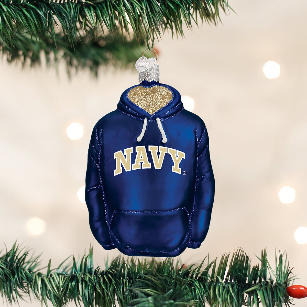 Navy Hoodie Ornament - themonogram manor 