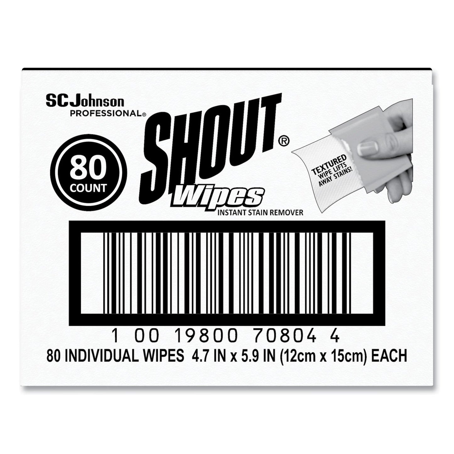 Shout Wipe and Go Instant Stain Remover, 4.7 x 5.9, 80 Packets/Carton - themonogram manor 