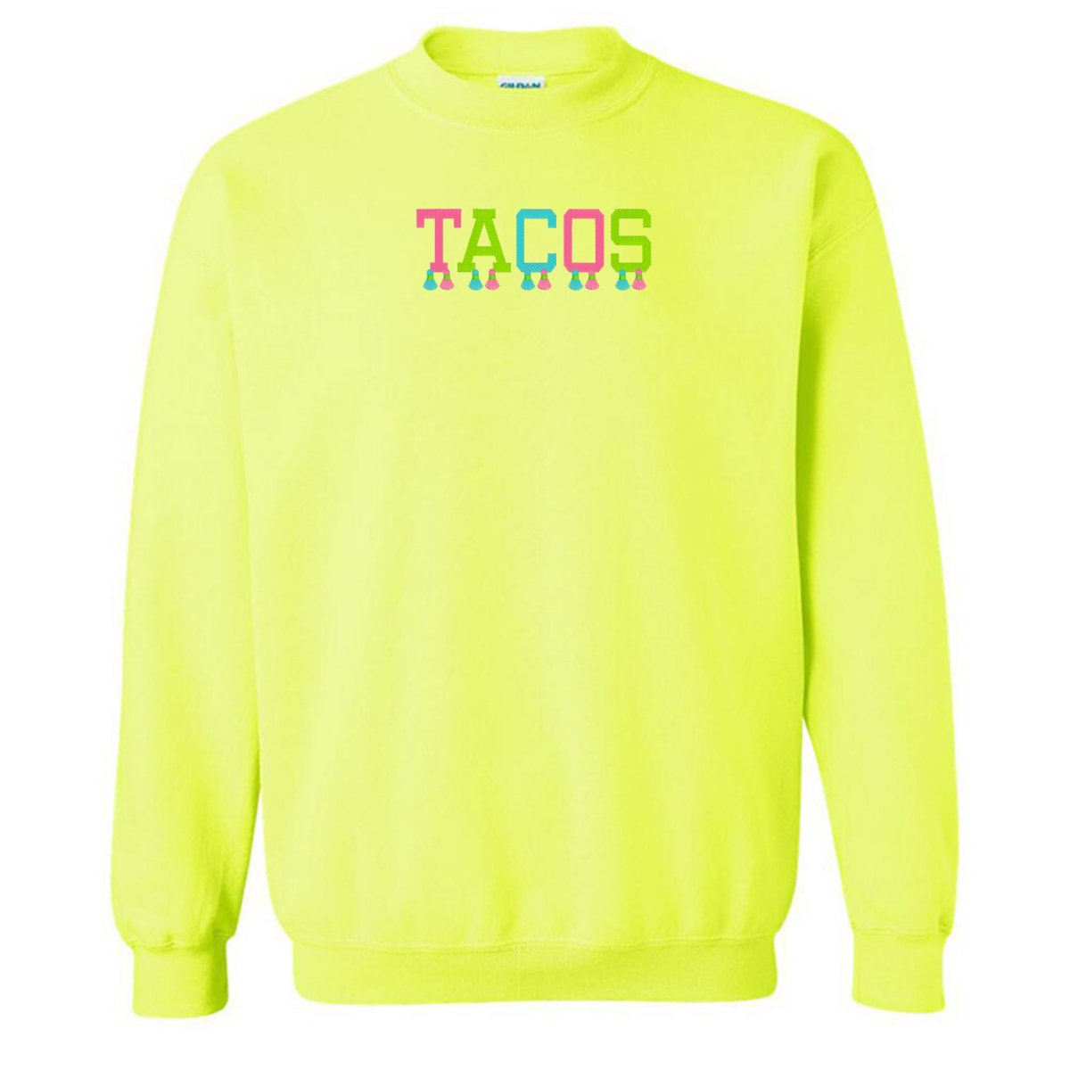 Embroidered Tasseled 'Tacos' Sweatshirt - themonogram manor 