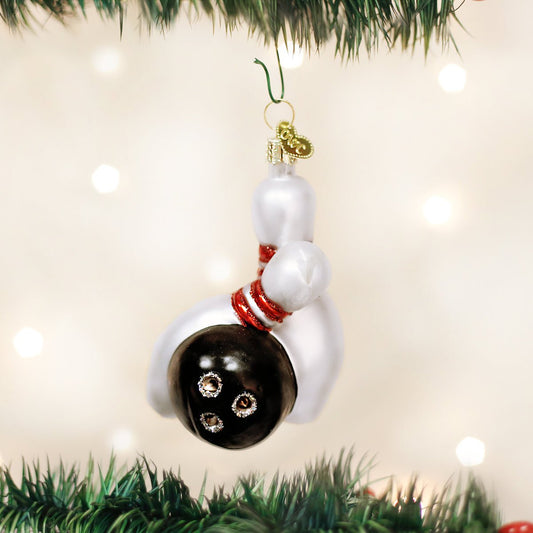 Bowling Ball & Pins Ornament - #themonogram manor #