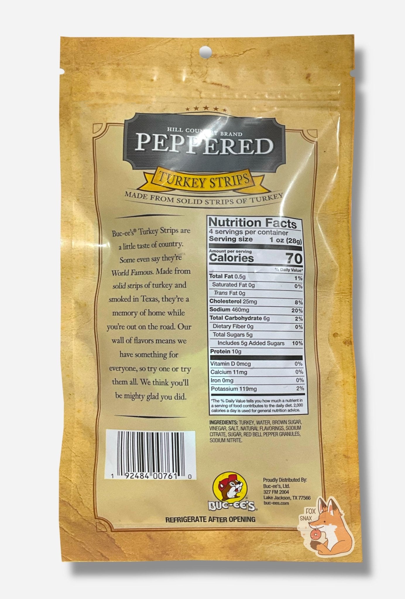 Buc - ee's Hill Country Brand Peppered Turkey Strips - themonogram manor 
