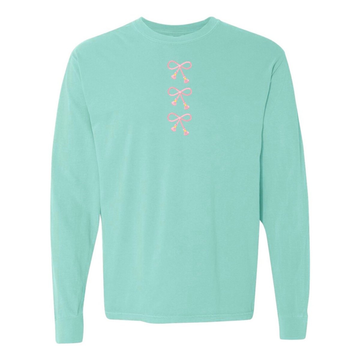 Embroidered Tasseled 'Bows' Long Sleeve - themonogram manor 