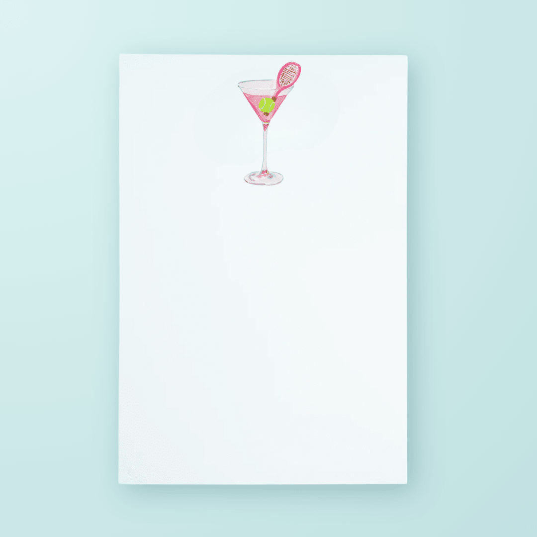 Tennis Martini Notepad - themonogram manor 