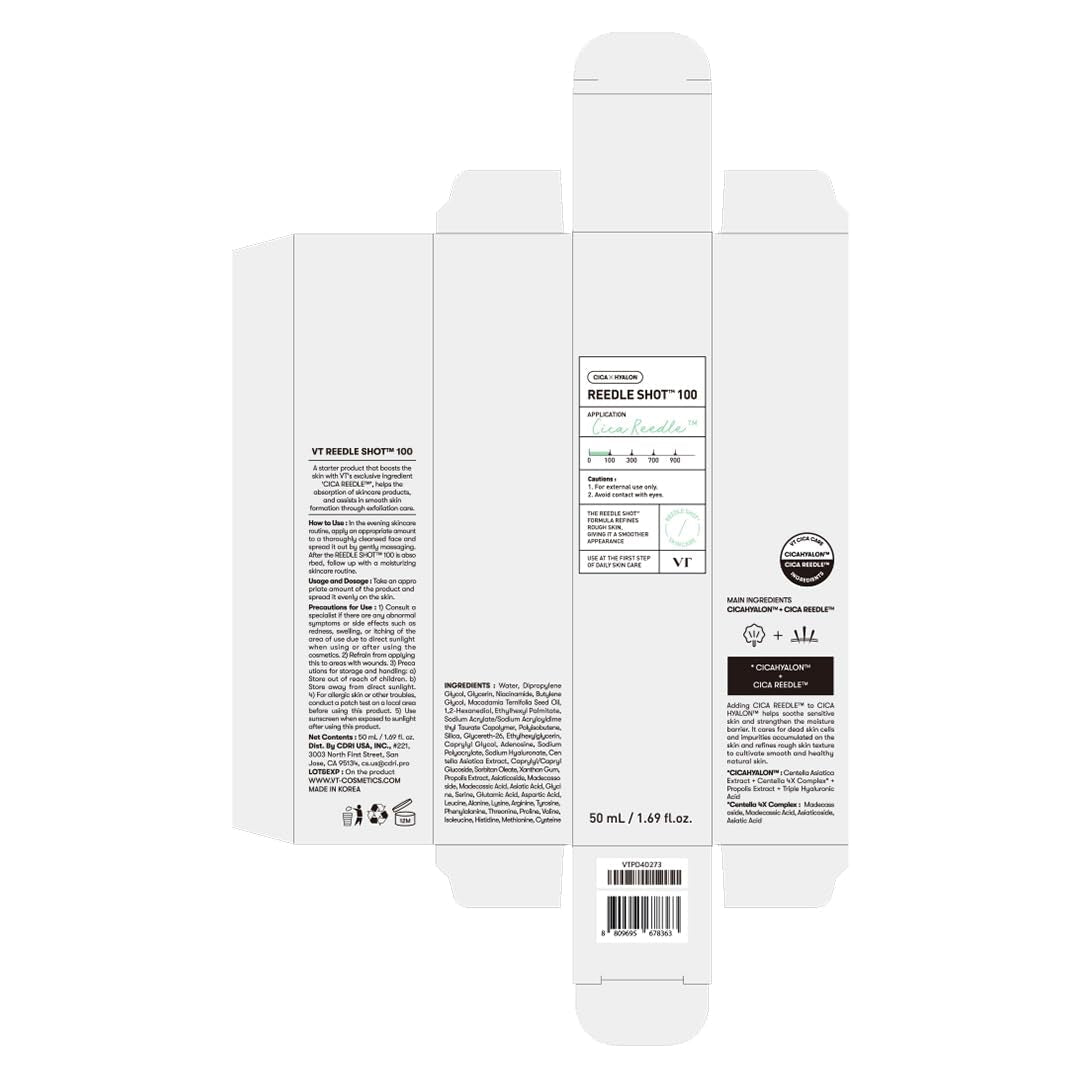 CICA Reedle Shot 100, Spicule Microneedling Serum for Pore Care & Exfoliation, Exosome, Centella Asiatica for Glass Skin, Skin Texture, Korean Liquid Skin Booster (1.69 Fl Oz / 50Ml) - themonogram manor 