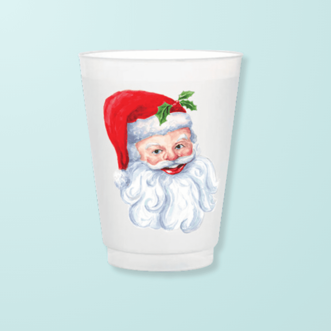 Santa Frosted Cups - themonogram manor 