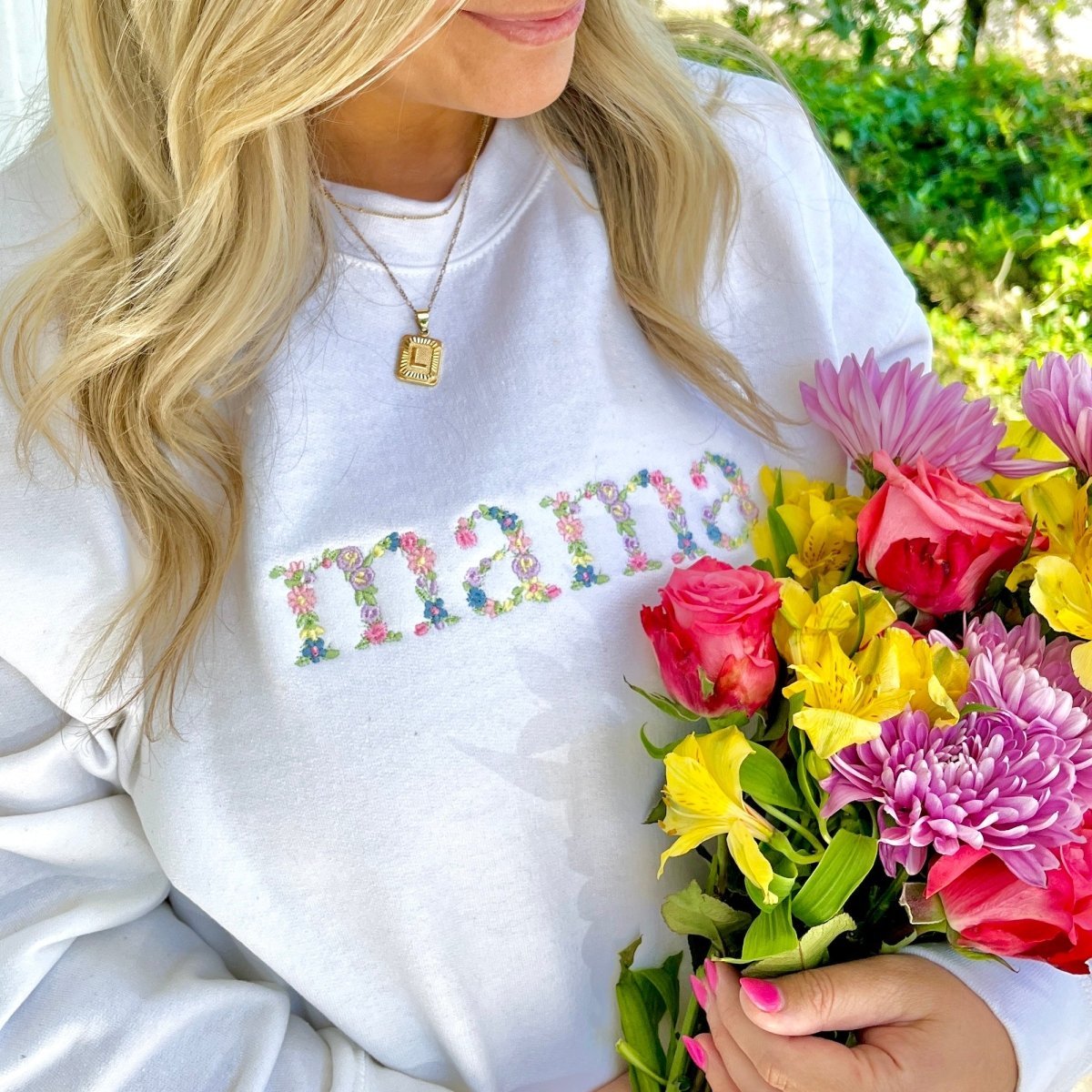 'Floral Mama' Crewneck Sweatshirt - themonogram manor 