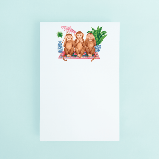 3 Wise Monkeys Notepad - themonogram manor 