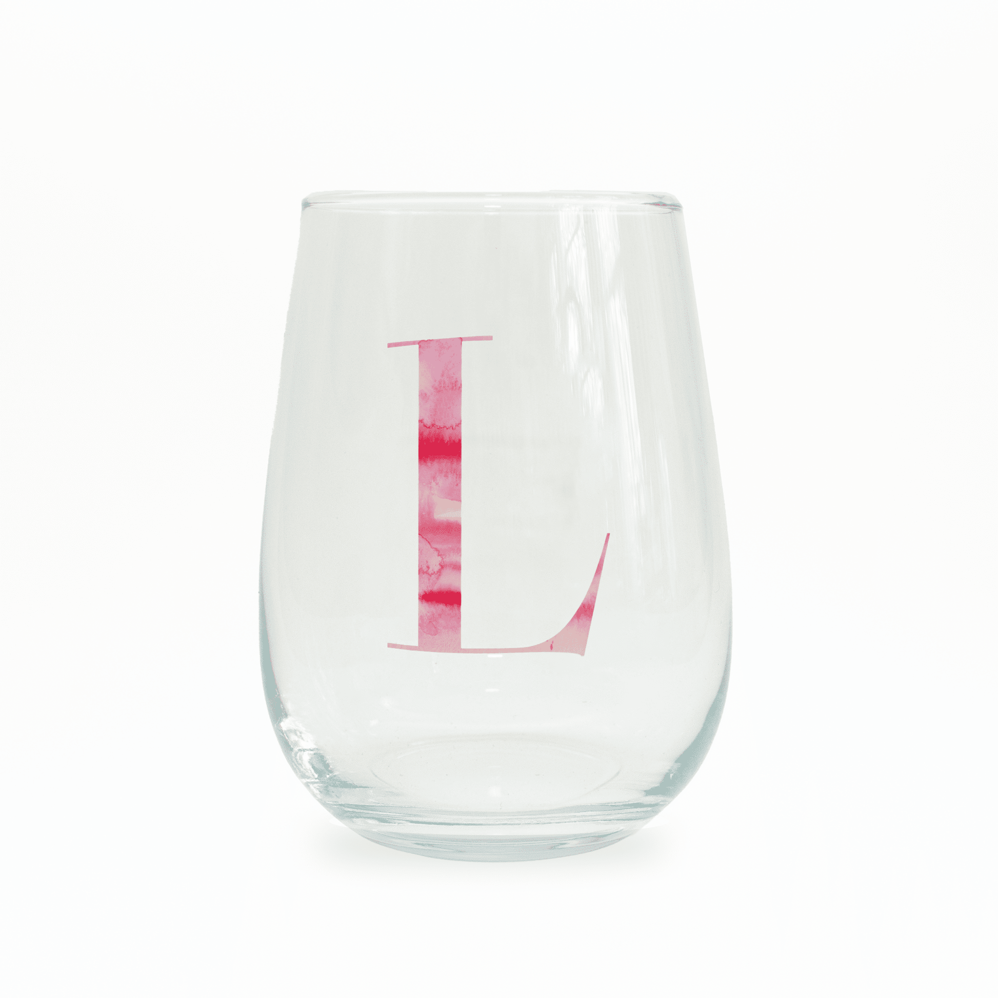 L Monogram Stemless Wine Glass - themonogram manor 