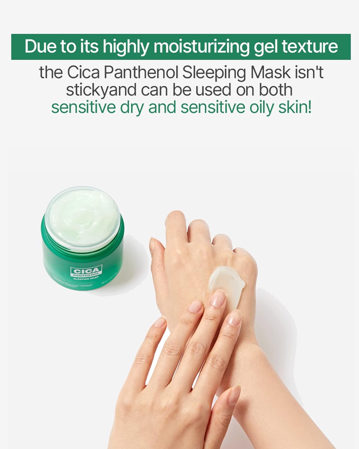 CICA Panthenol Moisturizing Cream | Overnight Face Cream | Soothing, Moisturizing, and Hydrating Facial Mask with Hyaluronic Acid | Korean Skin Care Overnight Moisturizer | 2.70 Fl Oz - themonogram manor 