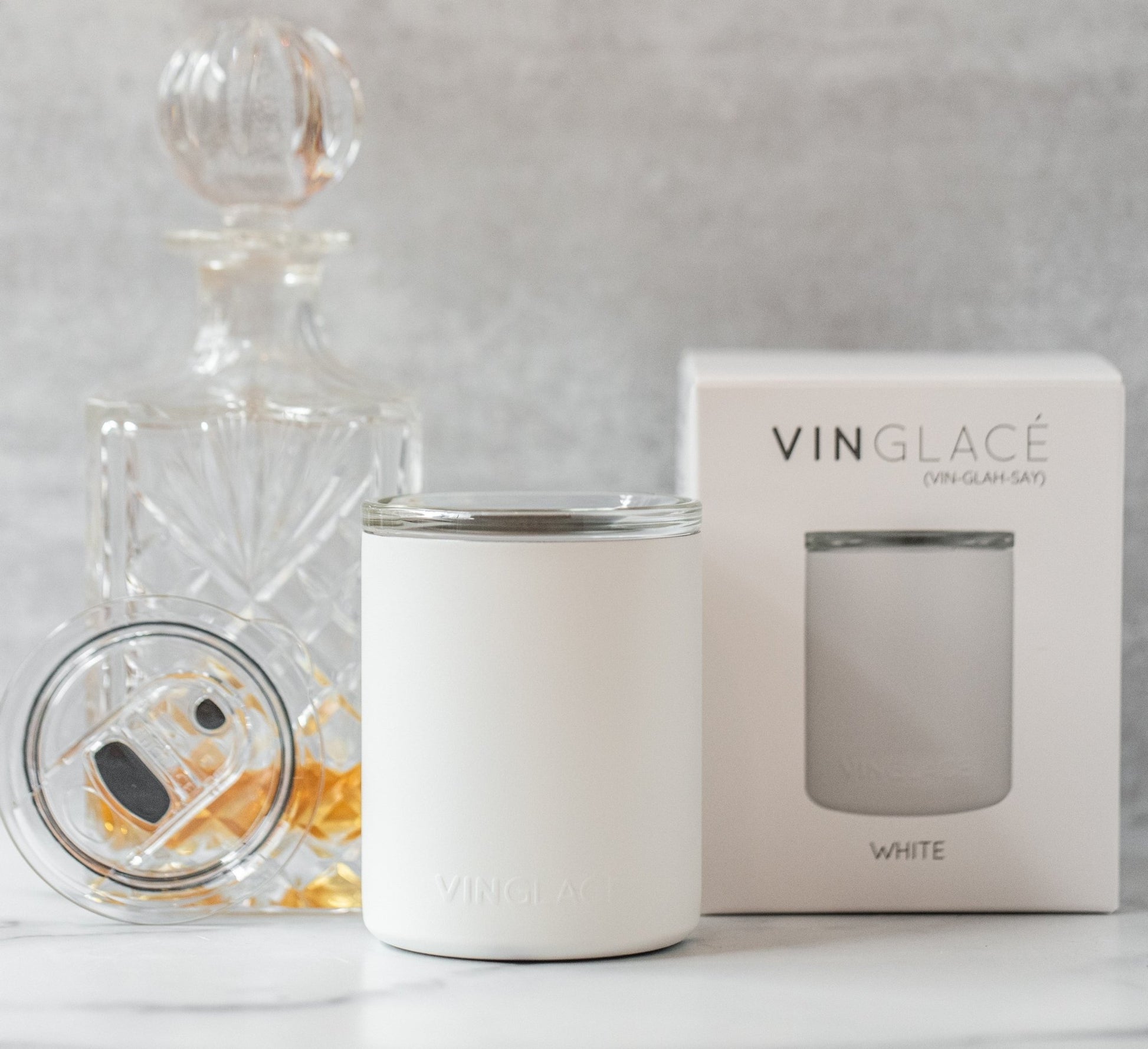 Limited Edition Deer Hunter Glass Lined Whiskey Glass in White - themonogram manor 