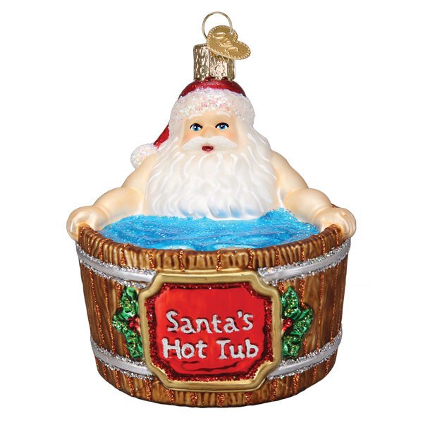 Santa's Hot Tub Ornament - themonogram manor 