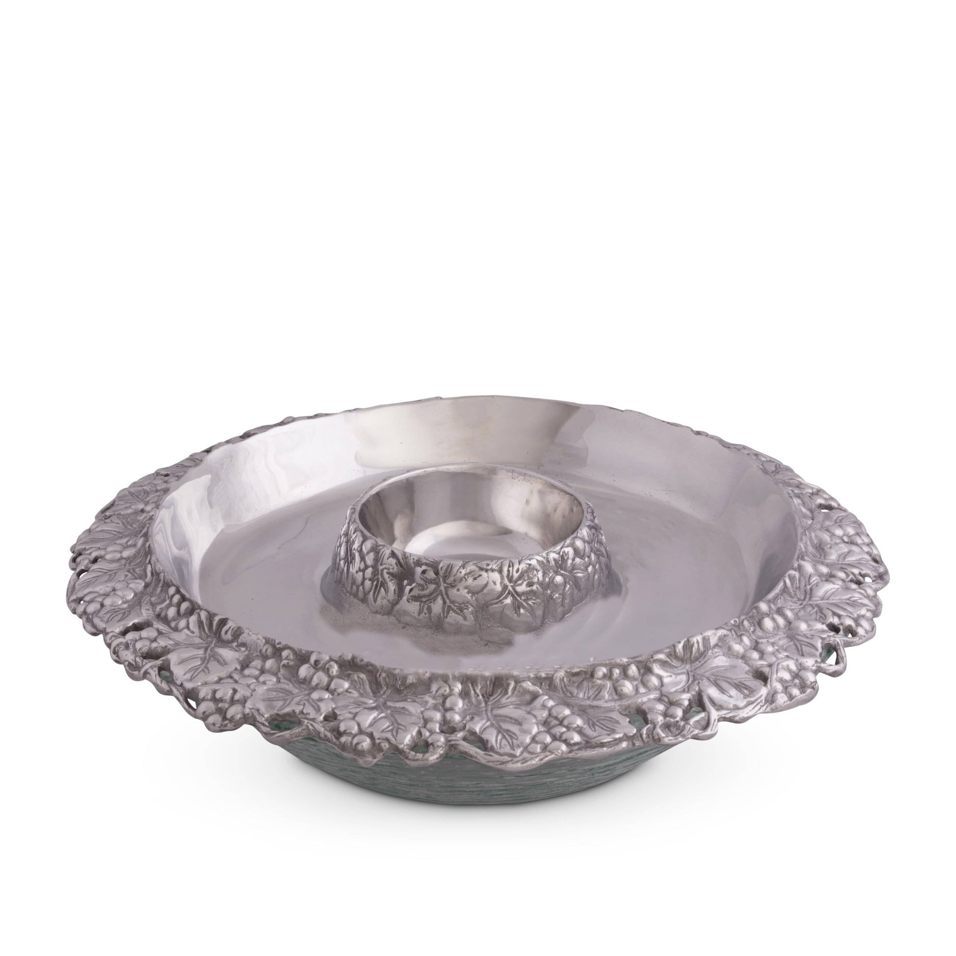 Chilling Appetizer and Seafood Serving Bowl - Grape Pattern - themonogram manor 