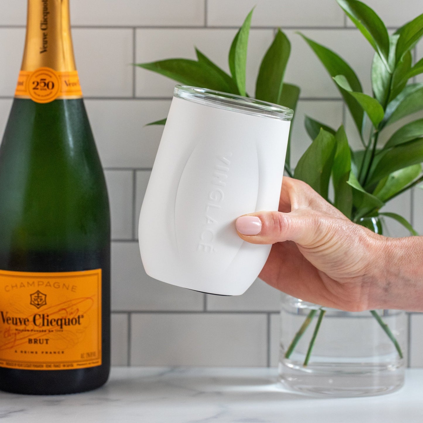 Glass Lined Wine Glass - themonogram manor 